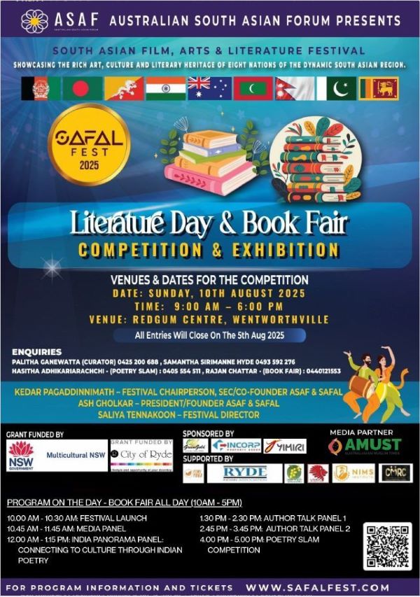 Literature Day & Book Fair - SUNDAY, 10TH AUGUST 2025 - 9:00 AM - 6:00 PM ( Sydney Event )