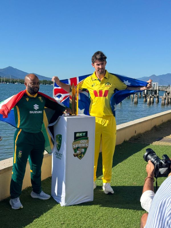 Marsh and Bavuma launch ODI series trophy in Cairns