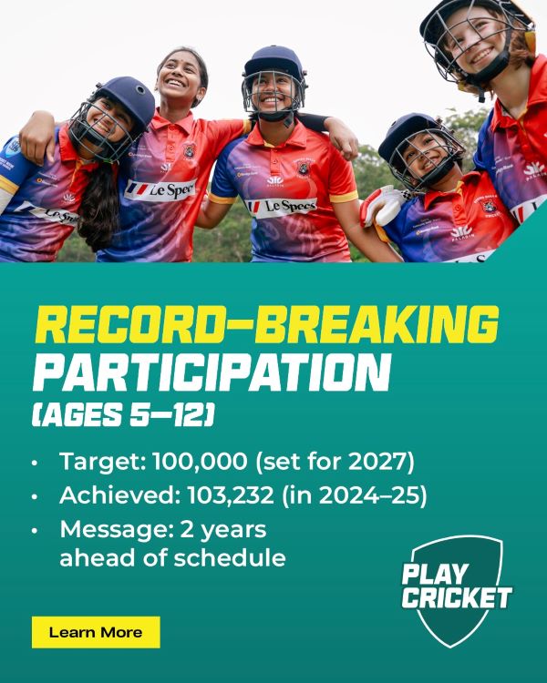 South Asian cricket participation surpasses target two years early 