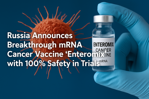Russia Announces Breakthrough mRNA Cancer Vaccine ‘Enteromix’ with 100% Safety in Trials